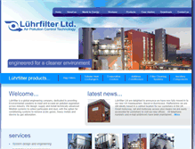 Tablet Screenshot of luhrfiltergb.com